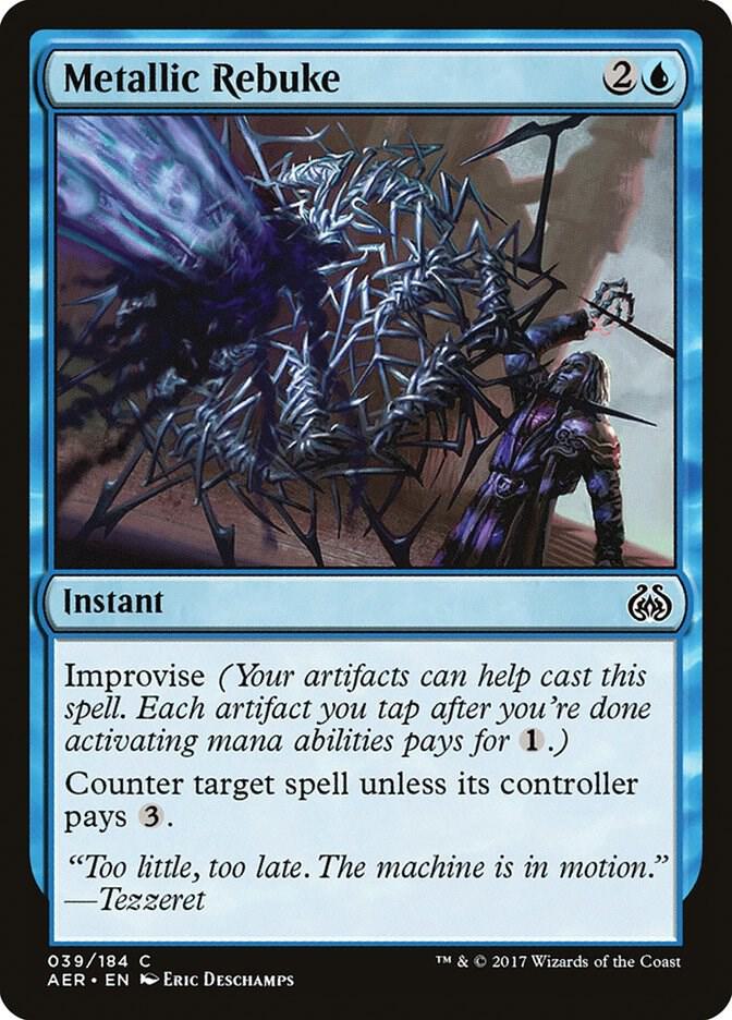Metallic Rebuke 39/184 (Aether Revolt)  - Foil | Good Games Morley