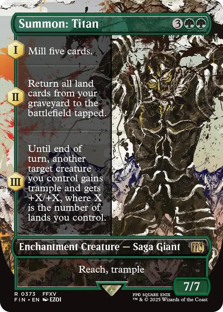 Summon: Titan 373/309 (FINAL FANTASY)  - Borderless Foil | Good Games Morley