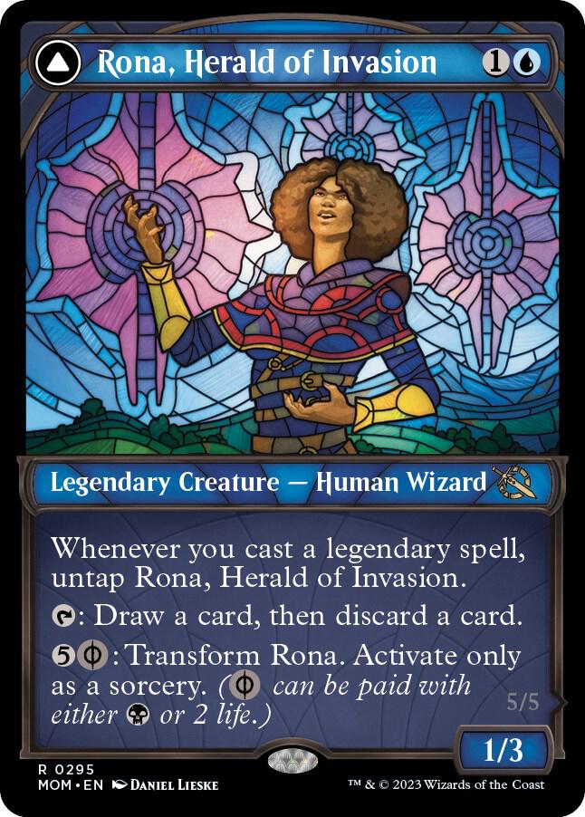 Rona, Herald of Invasion // Rona, Tolarian Obliterator 295/291 (March of the Machine)  - Showcase | Good Games Morley