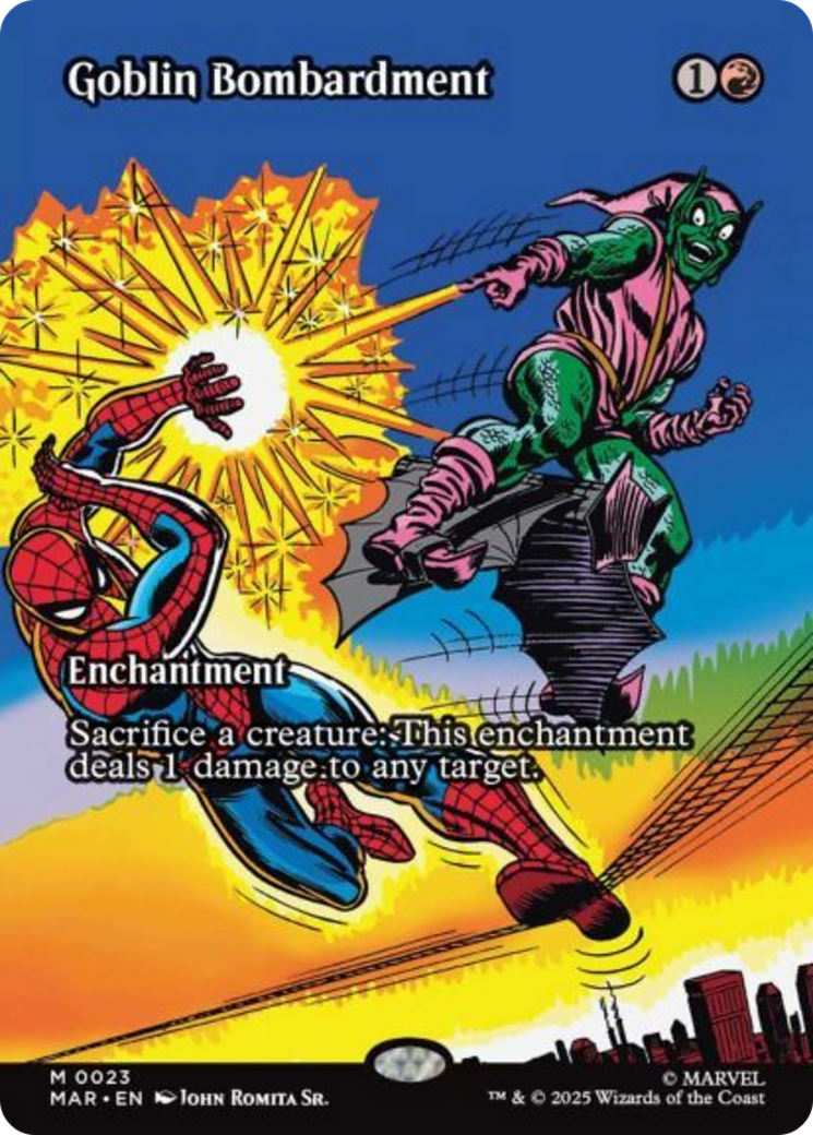 Goblin Bombardment (Borderless) [Marvel's Spider-Man: Eternal-Legal] | Good Games Morley
