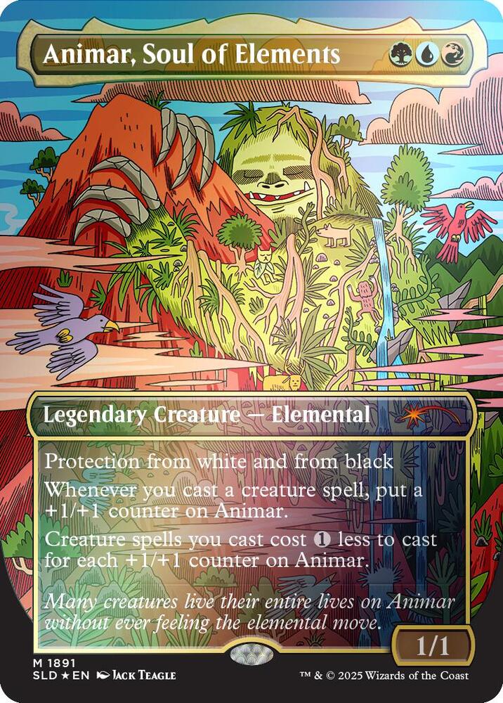 Animar Soul of Elements 1891 (Secret Lair Drop Series)  - Borderless Rainbow Foil | Good Games Morley