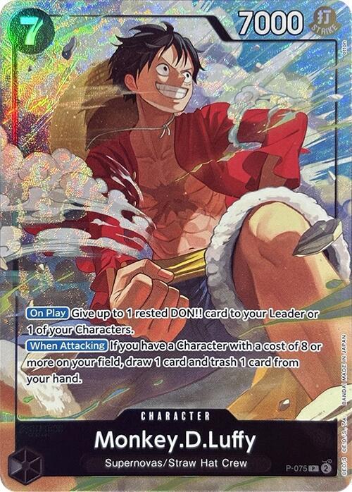 Monkey.D.Luffy P-075 (One Piece Promotion Cards)  - Alternate Art Foil | Good Games Morley