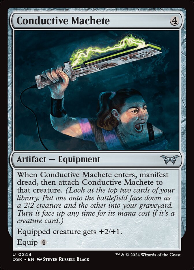 Conductive Machete 244/286 (Duskmourn: House of Horror)  - Foil | Good Games Morley
