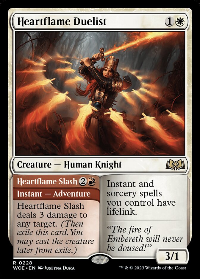 Heartflame Duelist // Heartflame Slash 228 (Wilds of Eldraine)  | Good Games Morley