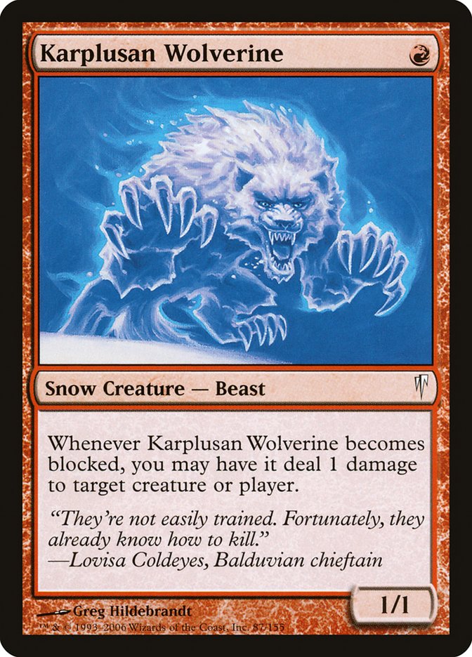 Karplusan Wolverine 87/155 (Coldsnap)  - Foil | Good Games Morley
