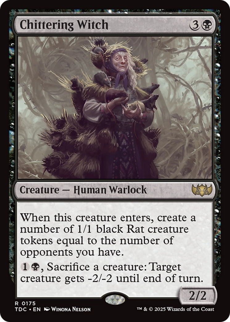 Chittering Witch [Tarkir: Dragonstorm Commander] | Good Games Morley