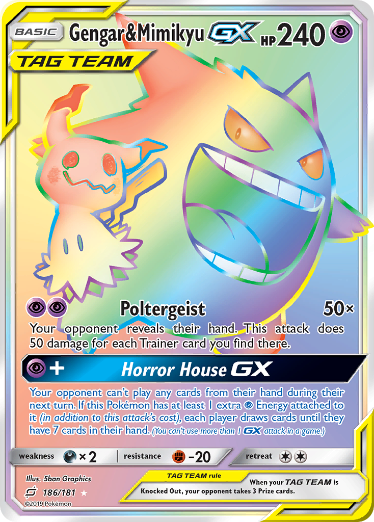 Gengar & Mimikyu GX (186/181) [Sun & Moon: Team Up] | Good Games Morley