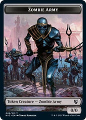 Zombie (005) // Zombie Army Double-Sided Token [Innistrad: Midnight Hunt Commander Tokens] | Good Games Morley
