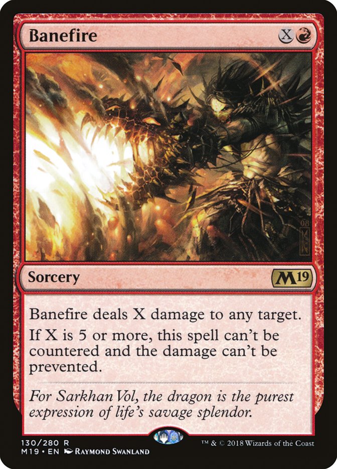 Banefire 130/280 (Core Set 2019)  | Good Games Morley