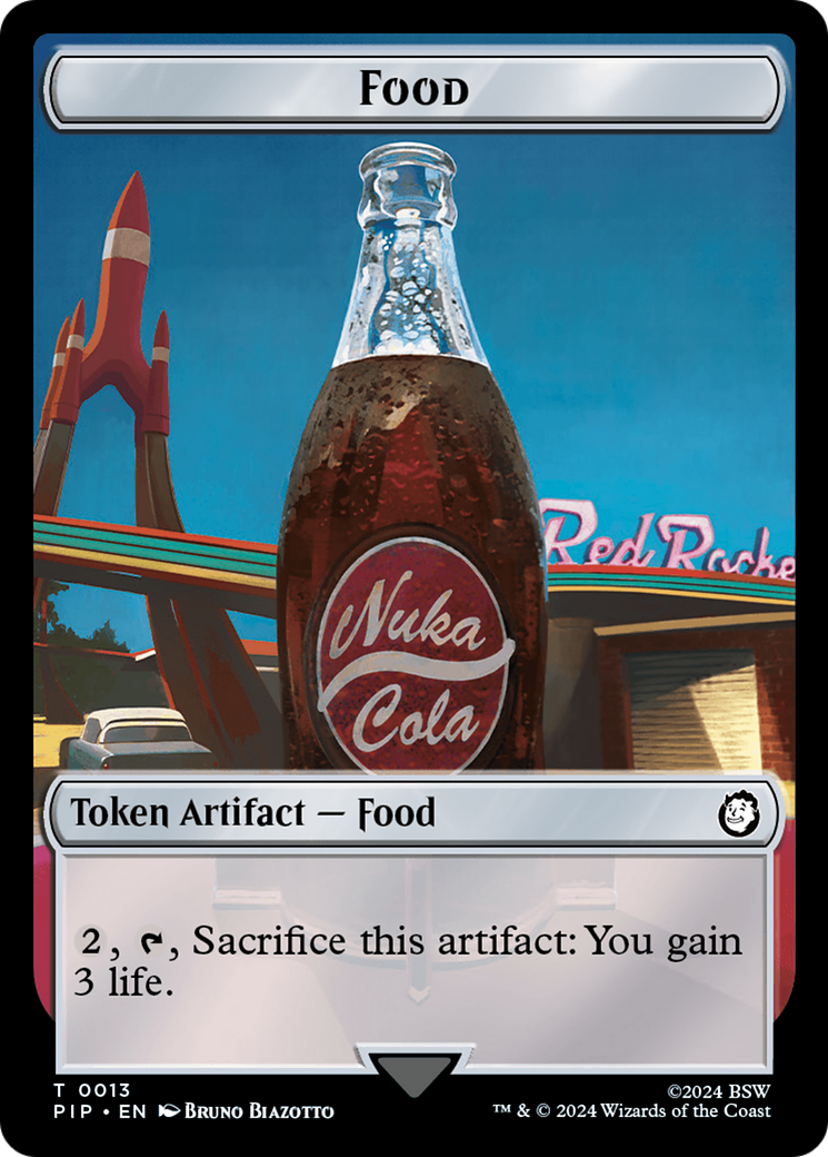 Food (0013) // Human Soldier Double-Sided Token [Fallout Tokens] | Good Games Morley