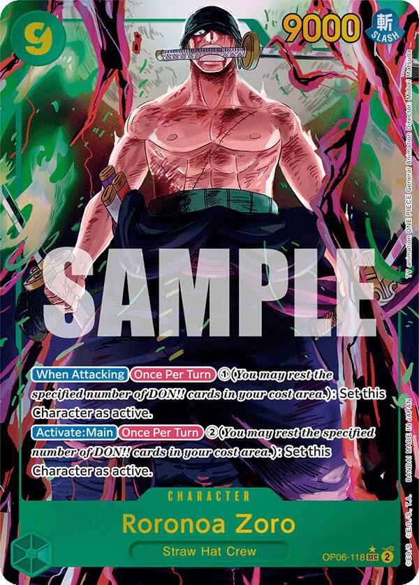 Roronoa Zoro OP06-118 (Wings of the Captain)  - Alternate Art Foil | Good Games Morley