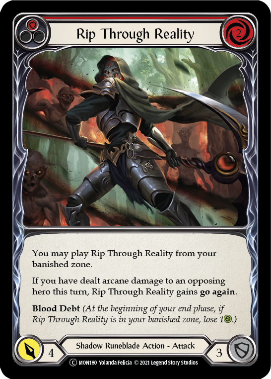 Rip Through Reality (Red) [U-MON180-RF] (Monarch Unlimited)  Unlimited Rainbow Foil | Good Games Morley
