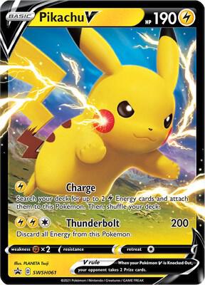 Pikachu V SWSH061 (SWSH: Sword & Shield Promo Cards)  - Holofoil | Good Games Morley