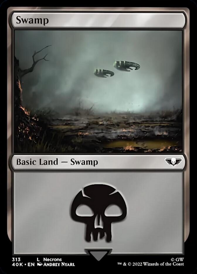 Swamp (313) (Surge Foil) [Warhammer 40,000] | Good Games Morley