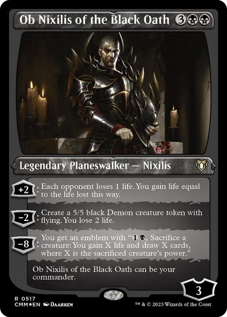 Ob Nixilis of the Black Oath (Foil Etched) [Commander Masters] | Good Games Morley