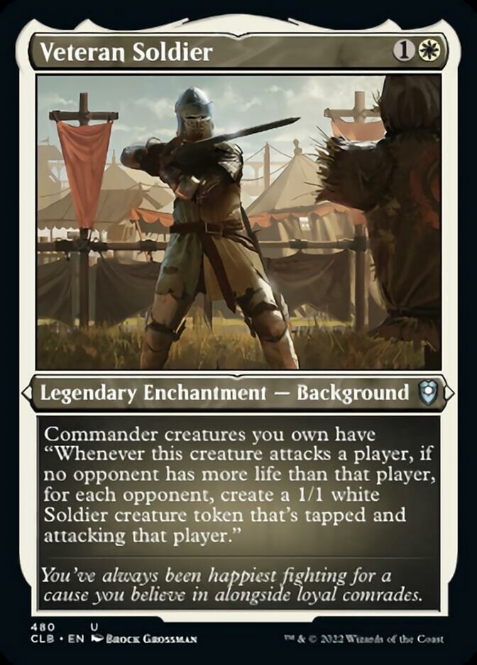Veteran Soldier (Foil Etched) [Commander Legends: Battle for Baldur's Gate] | Good Games Morley