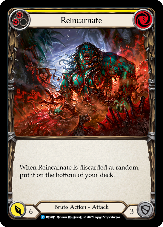 Reincarnate (Yellow) [DYN011] (Dynasty)  Rainbow Foil | Good Games Morley
