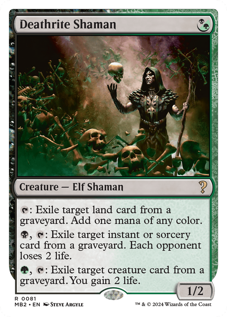 Deathrite Shaman (White Border) [Mystery Booster 2] | Good Games Morley