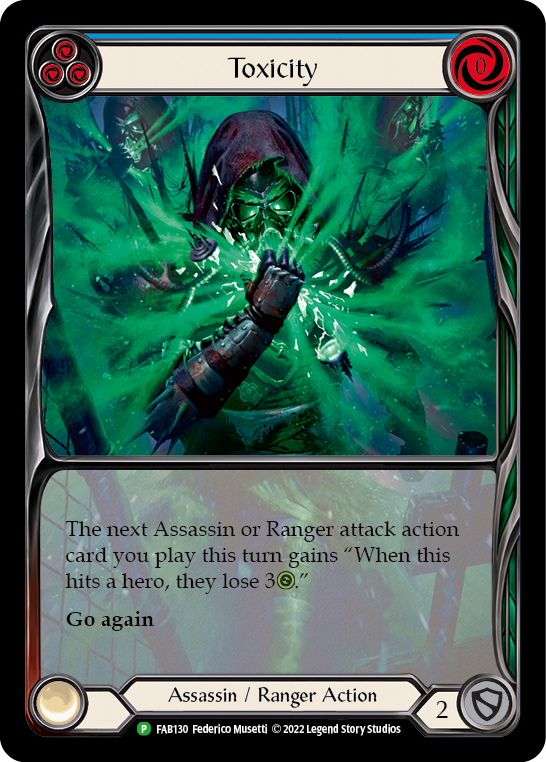 Toxicity (Blue) [FAB130] (Promo)  Rainbow Foil | Good Games Morley