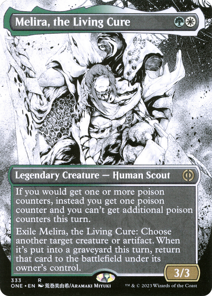 Melira, the Living Cure (Borderless Manga) [Phyrexia: All Will Be One] | Good Games Morley