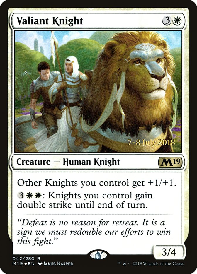 Valiant Knight [Core Set 2019 Prerelease Promos] | Good Games Morley