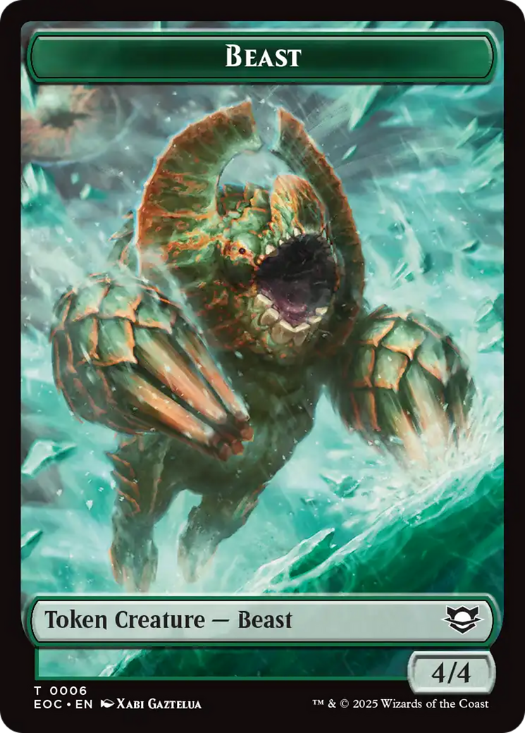 Thopter // Beast (0006) Double-Sided Token [Edge of Eternities Commander Tokens] | Good Games Morley
