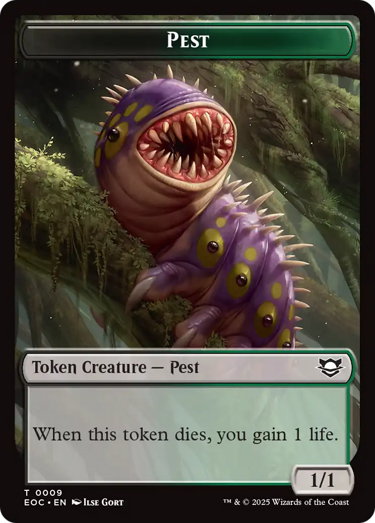Bird // Pest Double-Sided Token [Edge of Eternities Commander Tokens] | Good Games Morley