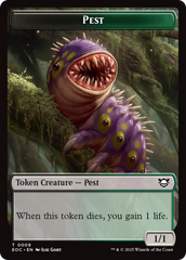 Bird // Pest Double-Sided Token [Edge of Eternities Commander Tokens] | Good Games Morley