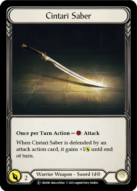 Cintari Saber [U-CRU080] (Crucible of War Unlimited)  Unlimited Normal | Good Games Morley