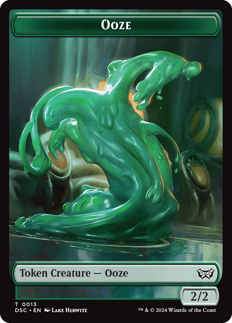 Insect (0012) // Ooze (0013) Double-Sided Token [Duskmourn: House of Horror Commander Tokens] | Good Games Morley