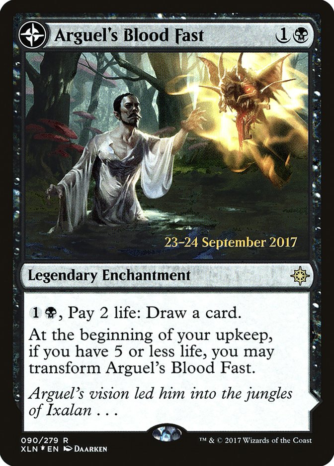 Arguel's Blood Fast // Temple of Aclazotz [Ixalan Prerelease Promos] | Good Games Morley