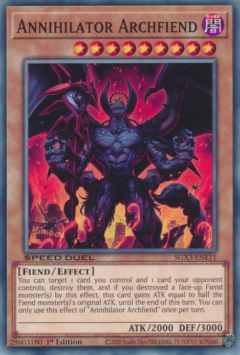 Annihilator Archfiend [SGX3-ENE11] Common | Good Games Morley