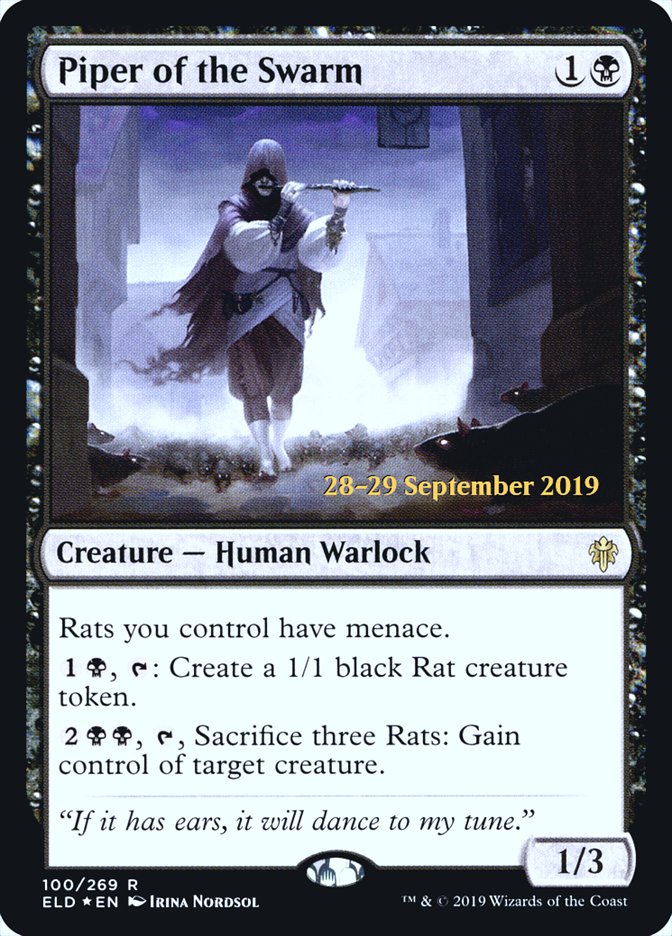 Piper of the Swarm [Throne of Eldraine Prerelease Promos] | Good Games Morley