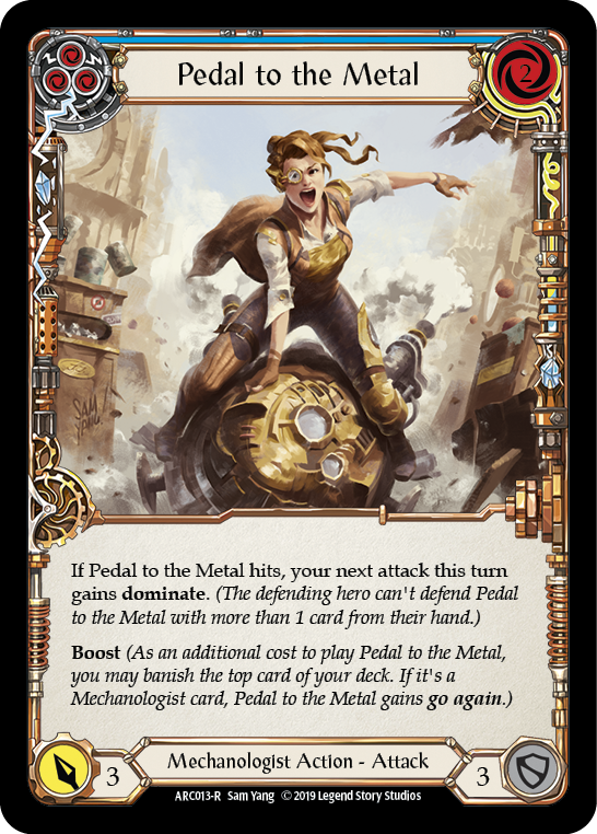 Pedal to the Metal (Blue) [ARC013-R] (Arcane Rising)  1st Edition Normal | Good Games Morley
