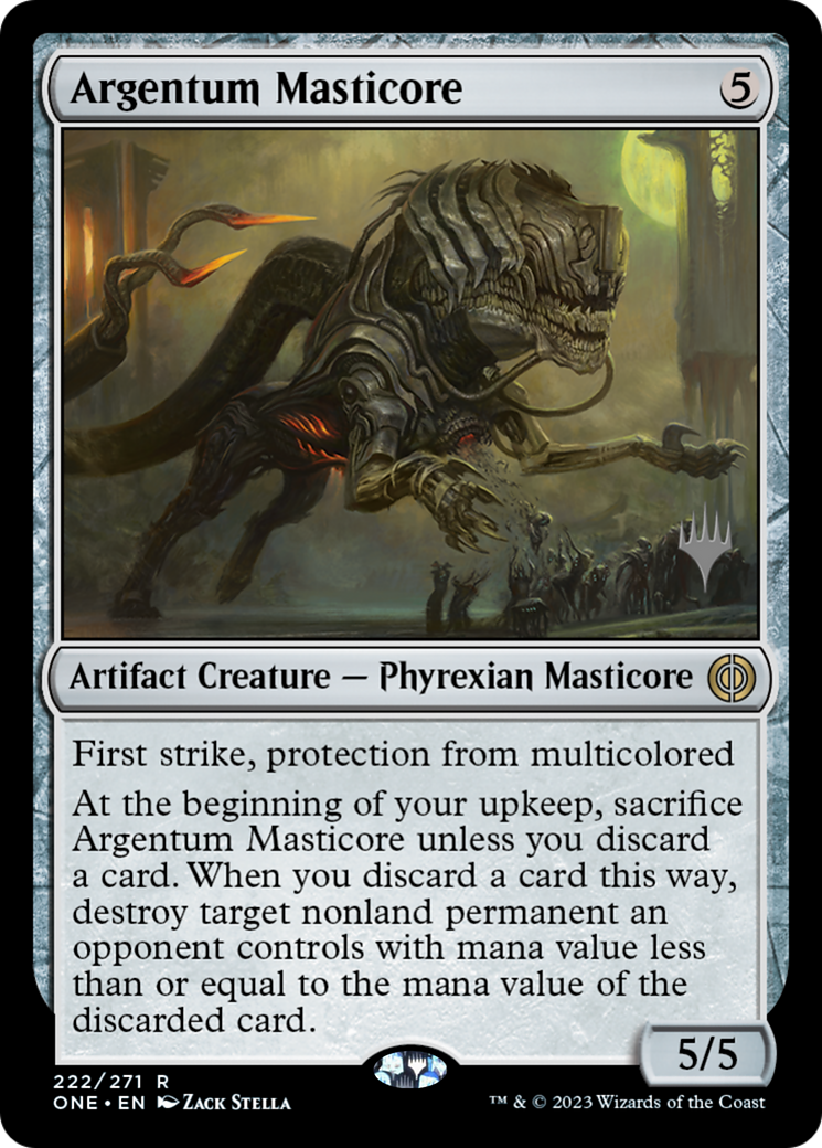 Argentum Masticore (Promo Pack) [Phyrexia: All Will Be One Promos] | Good Games Morley