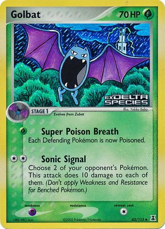 Golbat (43/113) (Stamped) [EX: Delta Species] | Good Games Morley