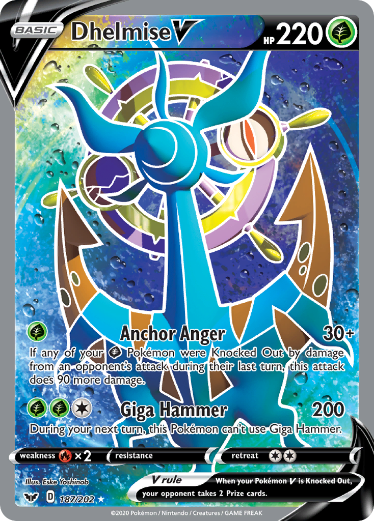 Dhelmise V (187/202) [Sword & Shield: Base Set] | Good Games Morley