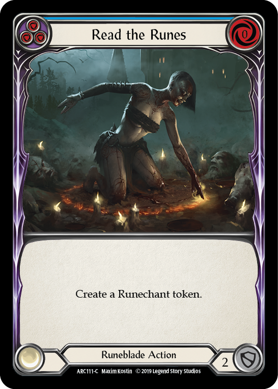 Read the Runes (Blue) [ARC111-C] (Arcane Rising)  1st Edition Rainbow Foil | Good Games Morley