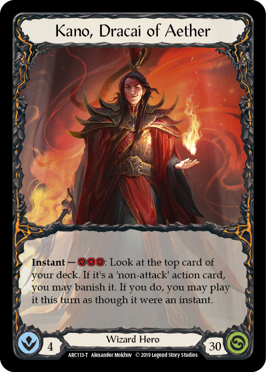Kano // Kano, Dracai of Aether [ARC114-T // ARC113-T] (Arcane Rising)  1st Edition Normal | Good Games Morley