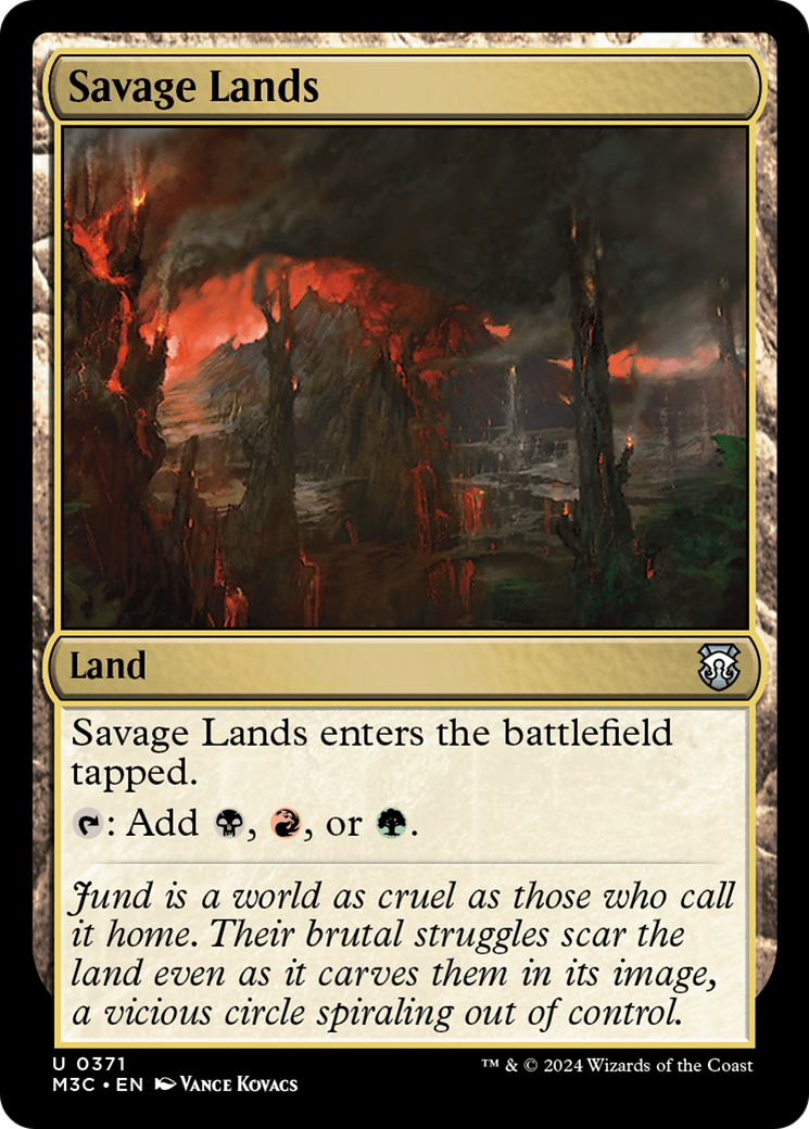 Savage Lands (Ripple Foil) [Modern Horizons 3 Commander] | Good Games Morley