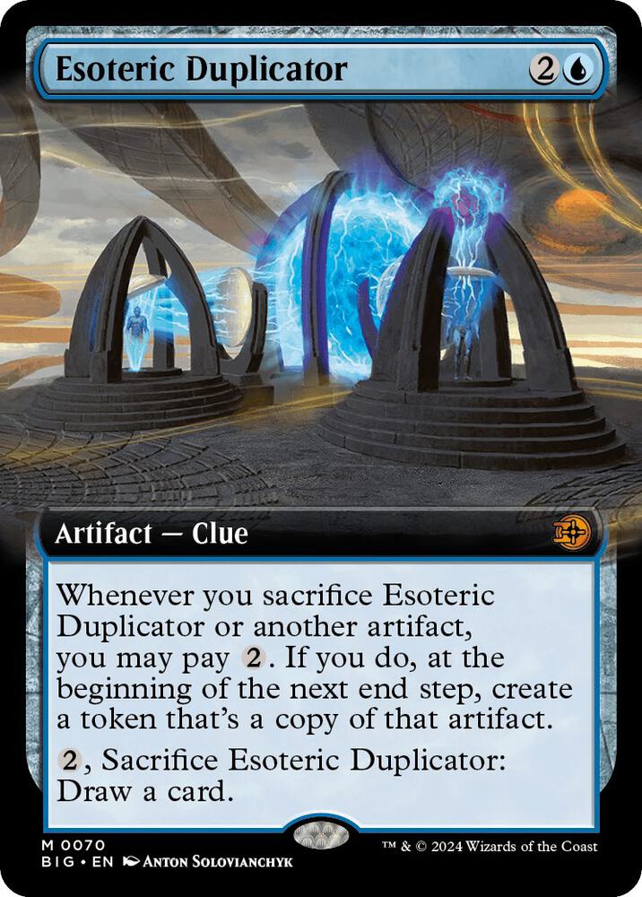 Esoteric Duplicator 70/30 (Outlaws of Thunder Junction: The Big Score)  - Extended Art Foil | Good Games Morley