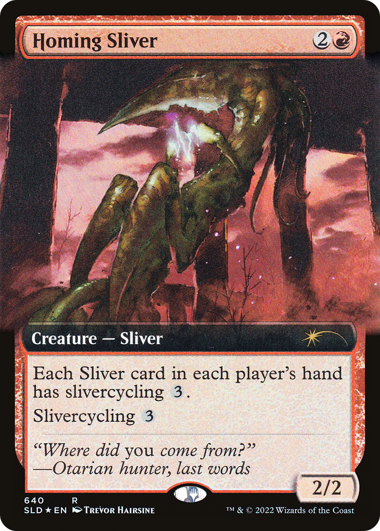 Homing Sliver (Extended Art) [Secret Lair Drop Promos] | Good Games Morley