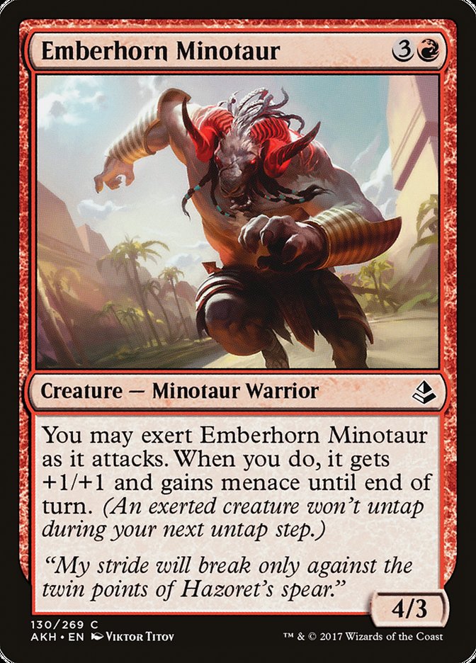 Emberhorn Minotaur 130/269 (Amonkhet)  | Good Games Morley
