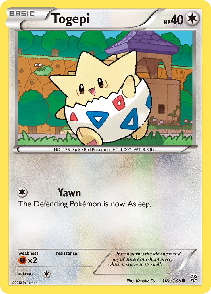 Togepi (102/135) [Black & White: Plasma Storm] | Good Games Morley
