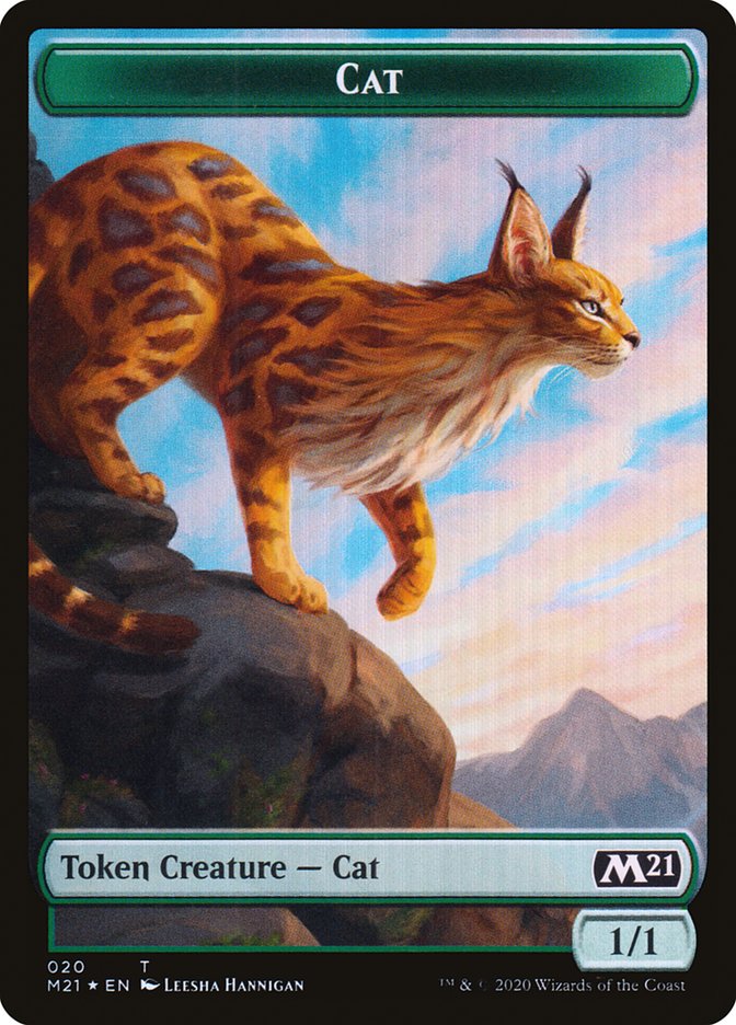 Beast // Cat (020) Double-Sided Token [Core Set 2021 Tokens] | Good Games Morley