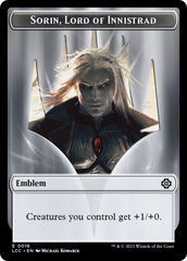 Emblem - Sorin, Lord of Innistrad // Vampire (0004) Double-Sided Token [The Lost Caverns of Ixalan Commander Tokens] | Good Games Morley