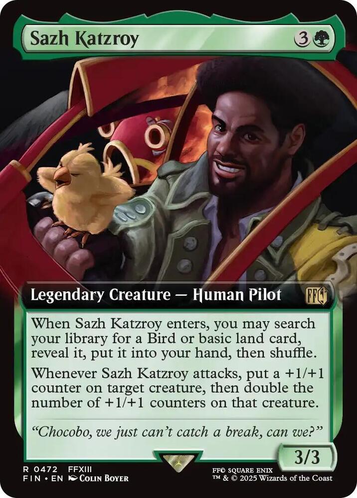 Sazh Katzroy  472 (FINAL FANTASY)  - Extended Art Foil | Good Games Morley