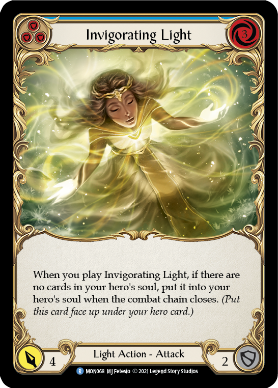 Invigorating Light (Blue) [MON068-RF] (Monarch)  1st Edition Rainbow Foil | Good Games Morley