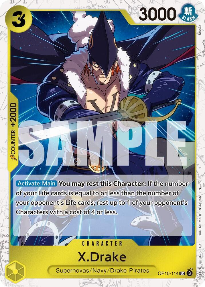 X.Drake OP10-114 (Premium Booster -The Best- Vol. 2)  - Pirate Foil | Good Games Morley