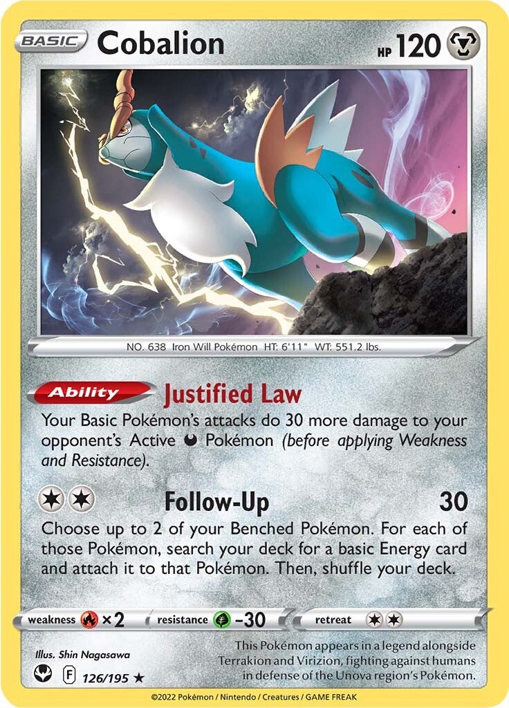 Cobalion (126/195) [Sword & Shield: Silver Tempest] | Good Games Morley